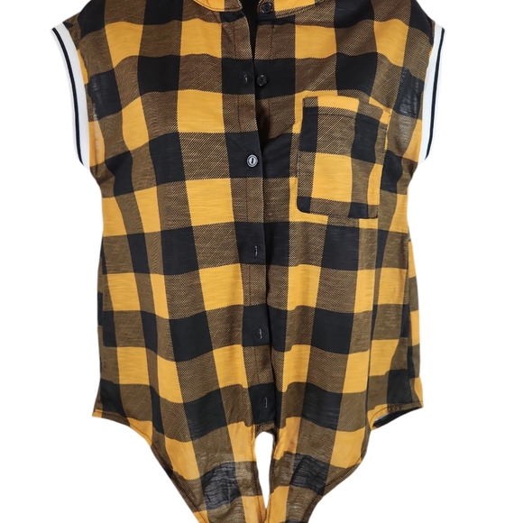 No Boundaries, Women's black and gold sleeveless top. Sz XS/XCH - Picture 7 of 10